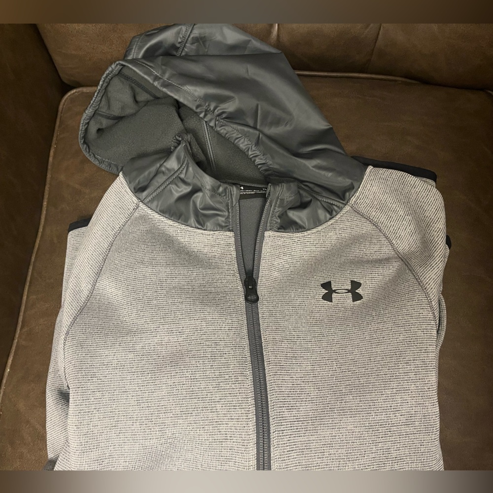 Under Armour Charcoal and Black Zip-Up Softshell Jacket